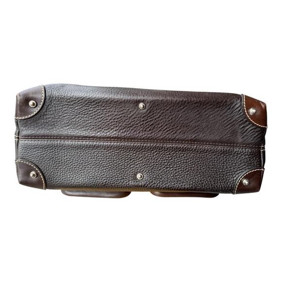 Dooney and Bourke Signature Satchel Double Lock Leather Shoulder Bag - Picture 10 of 14